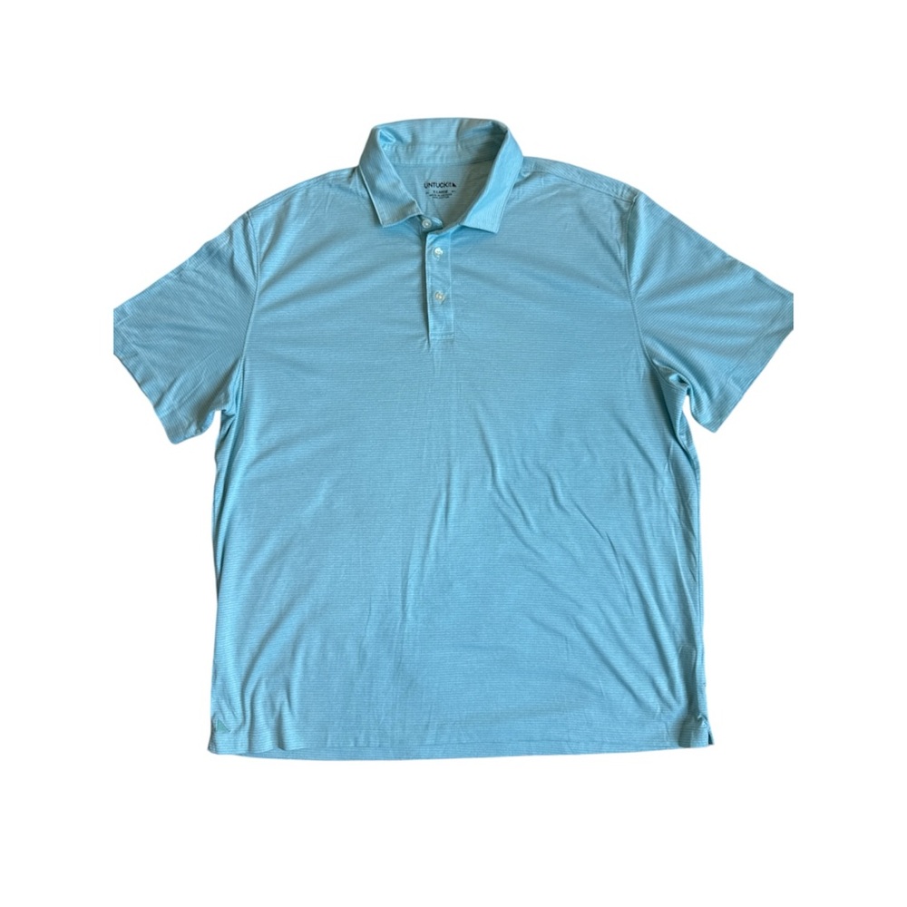 UNTUCKit Men’s Light Blue Polo Shirt Size XL Excellent Condition 100% Cotton